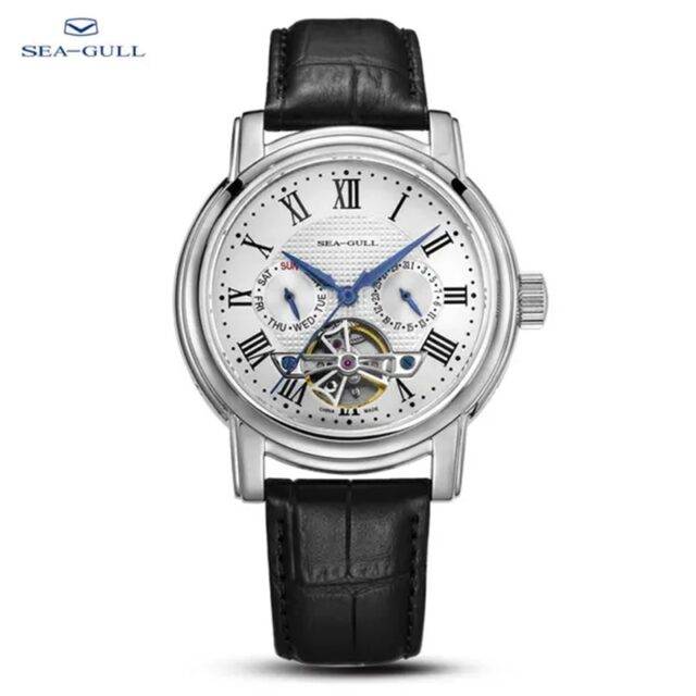 2022 New Seagull Men's Watch Automatic Mechanical Watch Multi-Function Hollow Flywheel Business Simple Watch D819.622 Men's Watches Watches