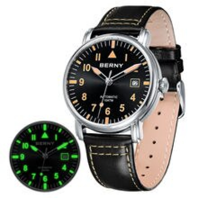 Men Pilot Watch Automatic Mechanical Military Watch Sport Sapphire Luminous Waterproof 100m Aviator Mechanical Wristwatch Men