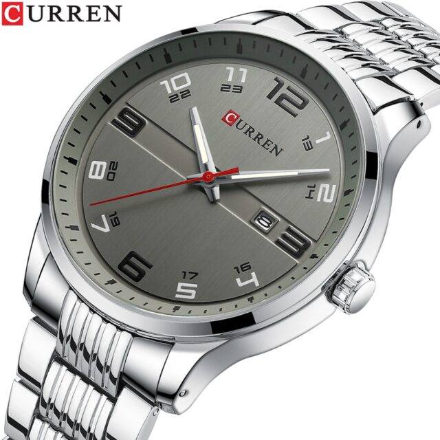 CURREN Business Men Luxury Watches Stainless Steel Quartz Wrsitwatches Male Auto Date Clock with Luminous Hands Men's Watches Watches